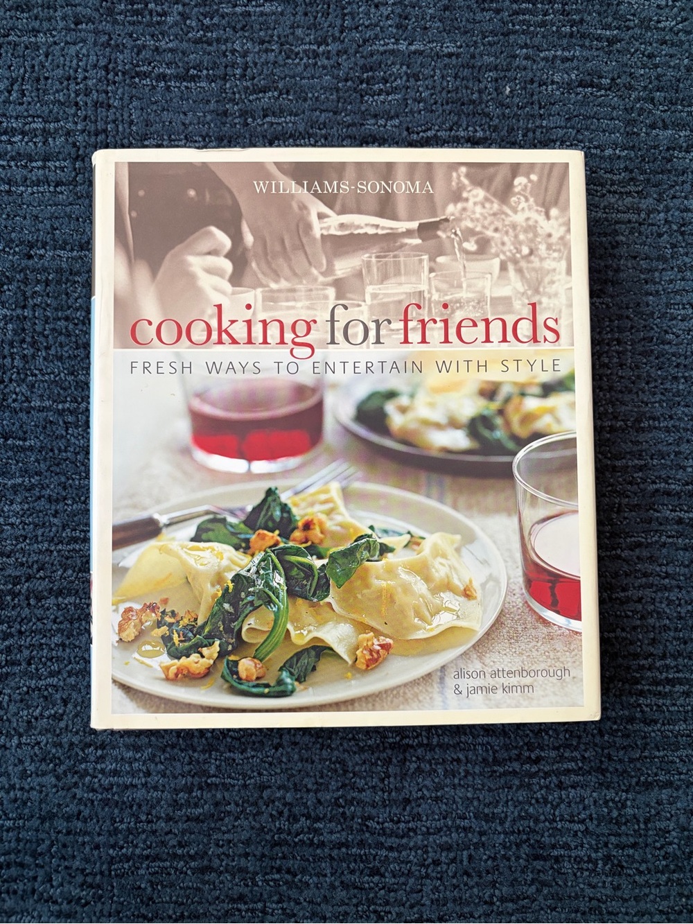 Williams Sonoma Cooking for Friends Cookbook - White & Red Accents